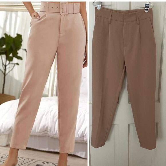 SHEIN Pants - Shein khaki belted pants - size large NWOT